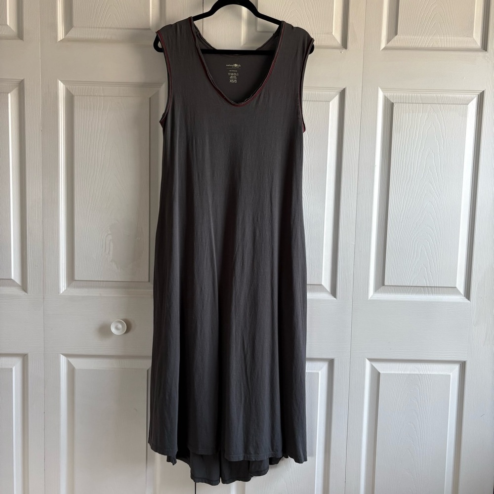 Natural‎ Life Midi Dress Grey Boho XS/S Lagenlook Urbalist Minimalist Cotton